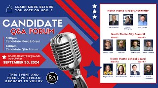 Candidates Forum  September 30 2024  North Platte City Council School Board Airport Authority [upl. by Lorrayne]