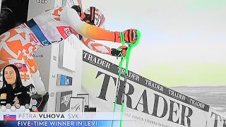 Petra Vlhova  Slalom  Levi  RUN 1  2023 [upl. by Shivers]