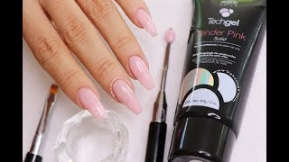 Clase12 Como hacer uñas en PolygelTechgel ♥ Deko Uñas  Polygel nails step by step [upl. by Ishii]