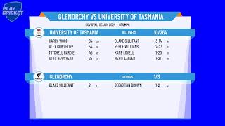 Cricket Tasmania Premier League  Mens 2nd Grade  Rd9  Glenorchy v University of Tasmania  Day 1 [upl. by Adiell]