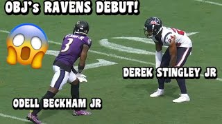 Odell Beckham Jr Ravens DEBUT Vs Derek Stingley Jr 🔥👀 2023 Ravens vs Texans highlights [upl. by Eelame]