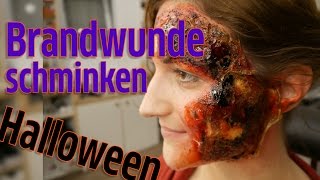 Halloween Brandwunde schminken Zeitraffer [upl. by Elocaj]