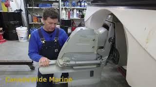 How to remove and install a Volvo Penta SX sterndrive and what to inspect while there [upl. by Doro926]