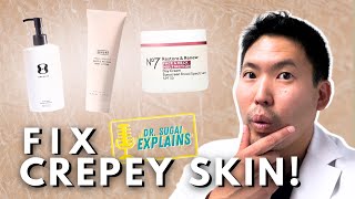 Skincare Secrets to Manage Crepey Skin from a Dermatologist [upl. by Saxet]