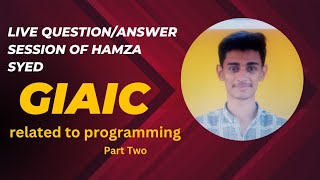 Live QAnswer session Part 2  of Sir Hamza Relate to Governer IT course [upl. by Naro]