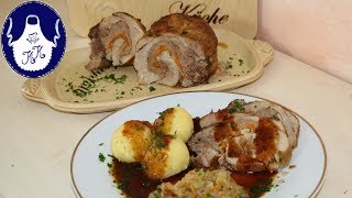 Gefüllter  Rollbraten aus dem Backofen [upl. by Arbua898]