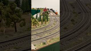 O Scale trains speed past at the Minnesota Twin Cities Model railroad show [upl. by Jillian]