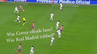 Angel Correa office goal controversy  Real Madrid v Atlético Madrid 2024  Was Real Madrid robbed [upl. by Eisdnil]