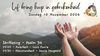 NG Gemeente Kogelberg  Ds Jannie Hougaard  10 November 2024 [upl. by Ytrebil]