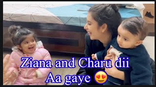 Ziana and charu dii aa gaye  Krishna bohot khush hua ziana se milakar  Chetan and Monika ASOPA [upl. by Jordans]