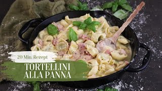 Tortellini alla Panna  schnelles Tortellini Rezept  mit der besten Tortellini Soße [upl. by Kerred322]