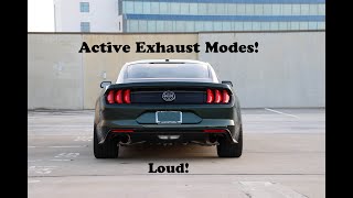 2020 Mustang GT Bullitt Active Exhaust Modes LOUD [upl. by Sandon110]