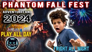 Phantom Fall Fest 2024 at Adventureland with Haunted Houses [upl. by Fellows]