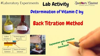 Back Titration Method  Determination of Vitamin C  Fruit Juice  Iodimetric Titration [upl. by Ayad]