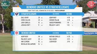 Bendigo District CA  3rd XI Arthur Lee Shield  Rd11  Bendigo United v Strathfieldsaye  Day 2 [upl. by Musette255]