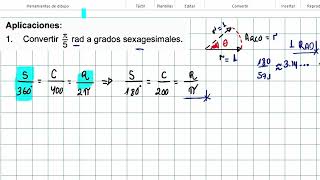 CONVERTIR PI5 RADIANES A GRADOS SEXAGESIMALES  GEOMETRÍA [upl. by Naz]