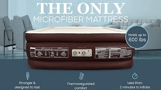 Englander Queen Size Air Mattress w Built in Pump  Luxury Double High Inflatable Bed for Home [upl. by Dadelos979]