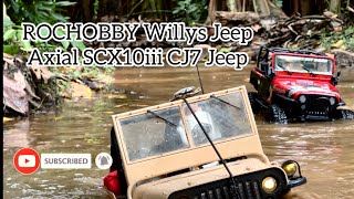 16 Scale RocHobby Willys Jeep 110 Scale SCX10iii CJ7 Jeep 4x4 Offroad RC Crawler Extreme [upl. by Itsyrk]