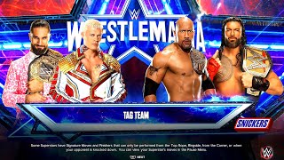 Roman Reigns amp The Rock vs Cody Rhodes amp Seth Rollins  Tag Team Match  WWE 2K23 [upl. by Arleta298]