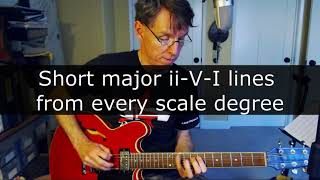 Short Major iiVI Lines from Every Scale Degree using bebop chromaticism and enclosures [upl. by Janis984]