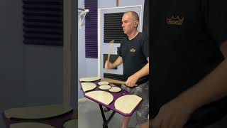 Bill Bachman with a quad ram on the newly redesigned Heavy Hitter practice pad marching drumline [upl. by Appel]