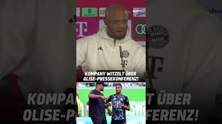 Kompany nimmt Olise auf´s Korn und sorgt so für Lacher 😂 shorts sport1 fcbayern [upl. by Harlan311]