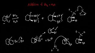 Alkene Reaction with Br2  H2O Bromine and Water  Halohydrin Reaction Mechanism [upl. by Owain840]