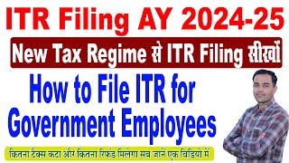 ITR Filing Online for Government Employees  ITR Filing Online 202425 Central or State Govt [upl. by Niroht928]