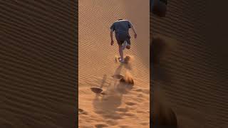 Thrilling Sandboarding Adventure in Dubai 🏄‍♂️🏜️ [upl. by Enaht732]