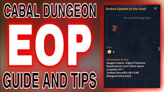 Cabal Dungeon EOP Guide and Tips  Broken Epaulet of the Dead  Edge of Phantom [upl. by Baler]