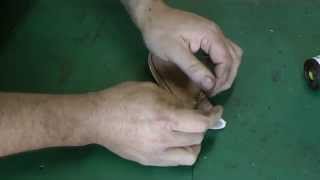 Knifemaker Workshop Tip 37  Hand stitching a leather sheath [upl. by Nnairrek]