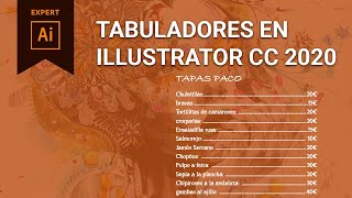 Tabuladores en Illustrator CC 2020 [upl. by Sadoff]