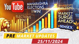 Maharashtra Elections Market Buzz amp Stocks in Focus  25 Nov 2024 [upl. by Shargel446]