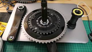 QUARQ DFour Dzero Power meter installation on Giant TCR amp GXP BB Analysis [upl. by Anawed]