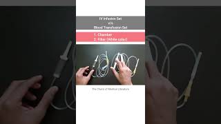 Infusion Set vs Blood Transfusion Set tcml shorts [upl. by Atsev441]