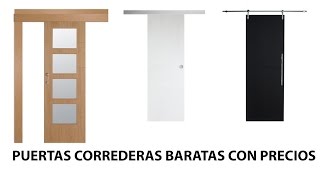 10 Puertas correderas de interior baratas Cristal Madera y Aluminio con Precios [upl. by Massarelli257]