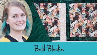 Bold Blocks Quilting amp Completion  3Yard Quilt from Fabric Cafe [upl. by Scurlock]