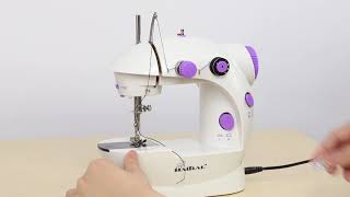 How to operate mini sewing machine  HAITRAL sewing machine [upl. by Aeirdna]