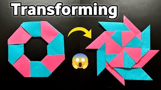 How To Make A Paper Ninja Star  How To Make Transforming Ninja Star  ninja star 🔥🌟 [upl. by Araik508]