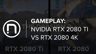 NVIDIA GeForce RTX 2080 Ti vs RTX 2080 4K Gameplay Footage [upl. by Ayote]