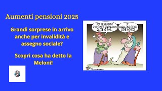 quotAumenti pensioni 2025 Grandi sorprese in arrivo anche per invalidità e assegno sociale [upl. by Goda]