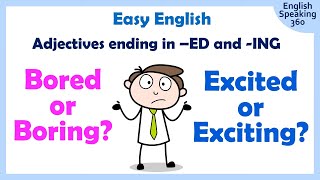 ED or ING ADJECTIVES Easy English Grammar [upl. by Daniels]