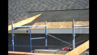 Construction of a roof addition over an existing concrete patio in Bozeman MT part 2 [upl. by Wernick]