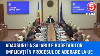 Adaosuri la salariile bugetarilor implicați în procesul de aderare la UE [upl. by Supen25]