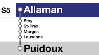 annonces CFF » S5 Allaman — Puidoux  Travaux  SLBahnen [upl. by Season]