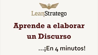 Cómo elaborar un discurso ¡Aprende en 4 minutos [upl. by Alvita]