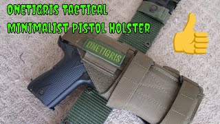 OneTigris Tactical Minimalist Pistol Holster  Tactical MOLLE Pistol Holster [upl. by Uhthna]