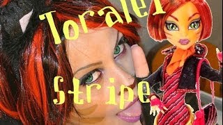 💖 MONSTER HIGH TORALEI STRIPE MAKEUP TUTORIAL COSPLAY  HALLOWEEN 2019 [upl. by Unam972]