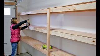 How to Build Garage Shelving  Easy Cheap and Fast [upl. by Kanter]