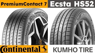 Continental PremiumContact 7 vs Kumho Ecsta HS52 [upl. by Flanigan]